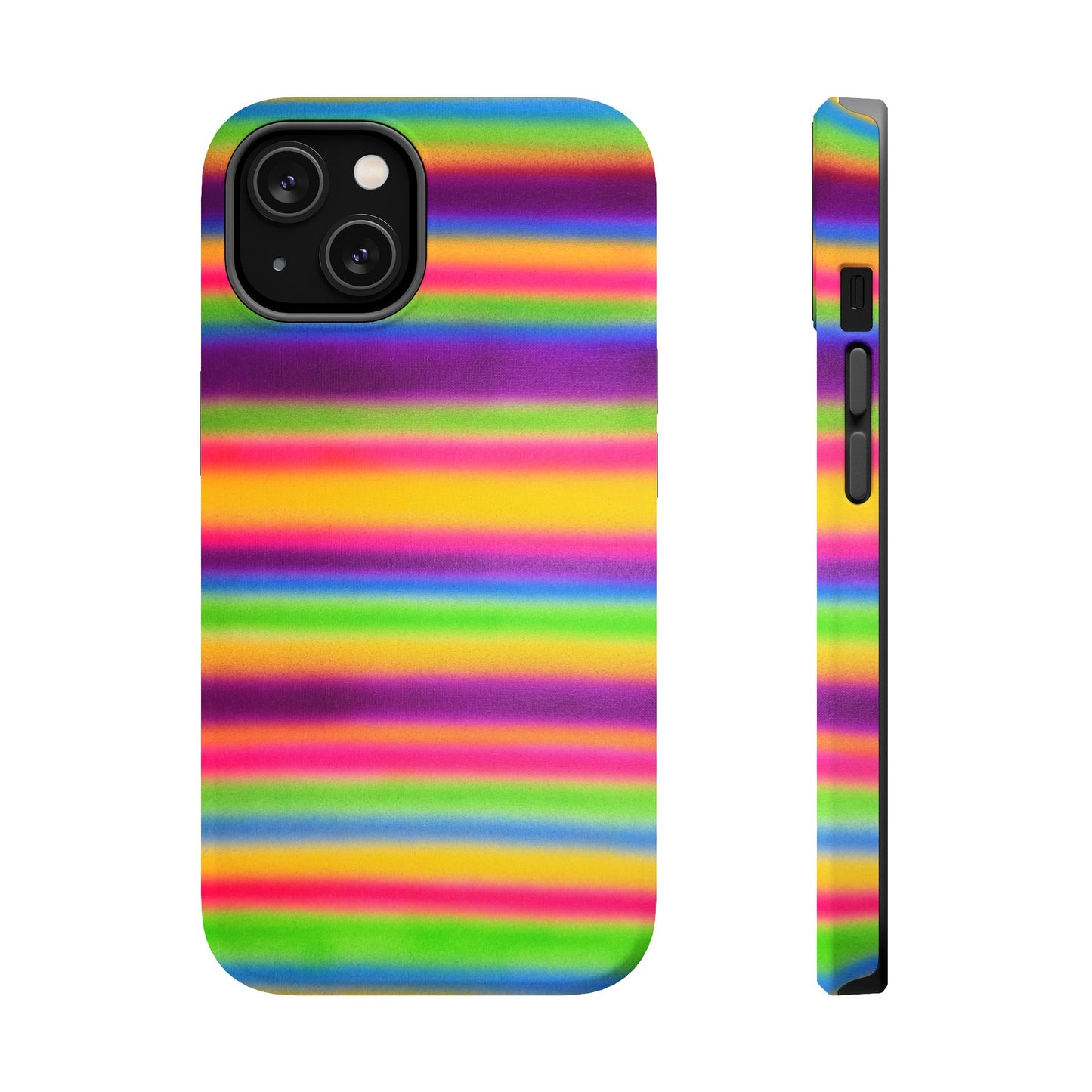 MagSafe "colorful stripes" airbrush iPhone case