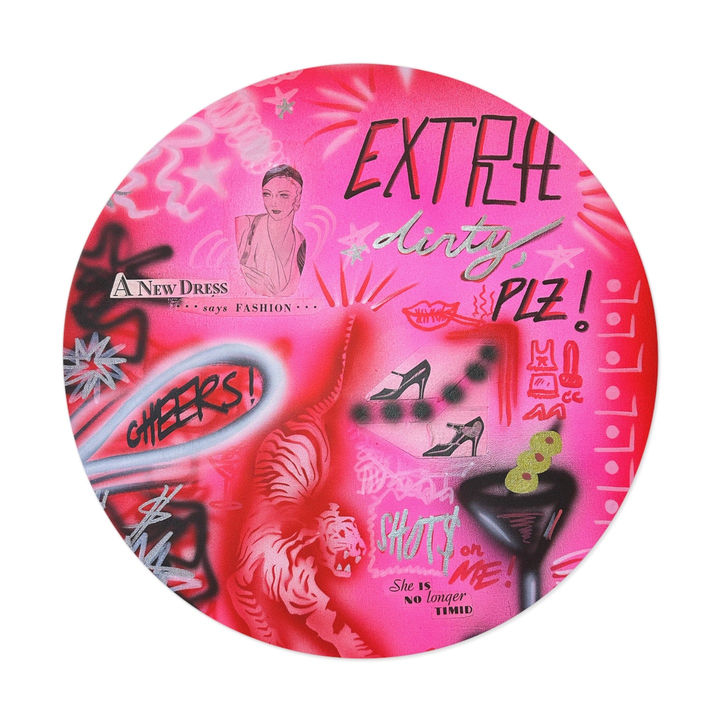 "extra dirty, plz" airbrush vinyl sticker