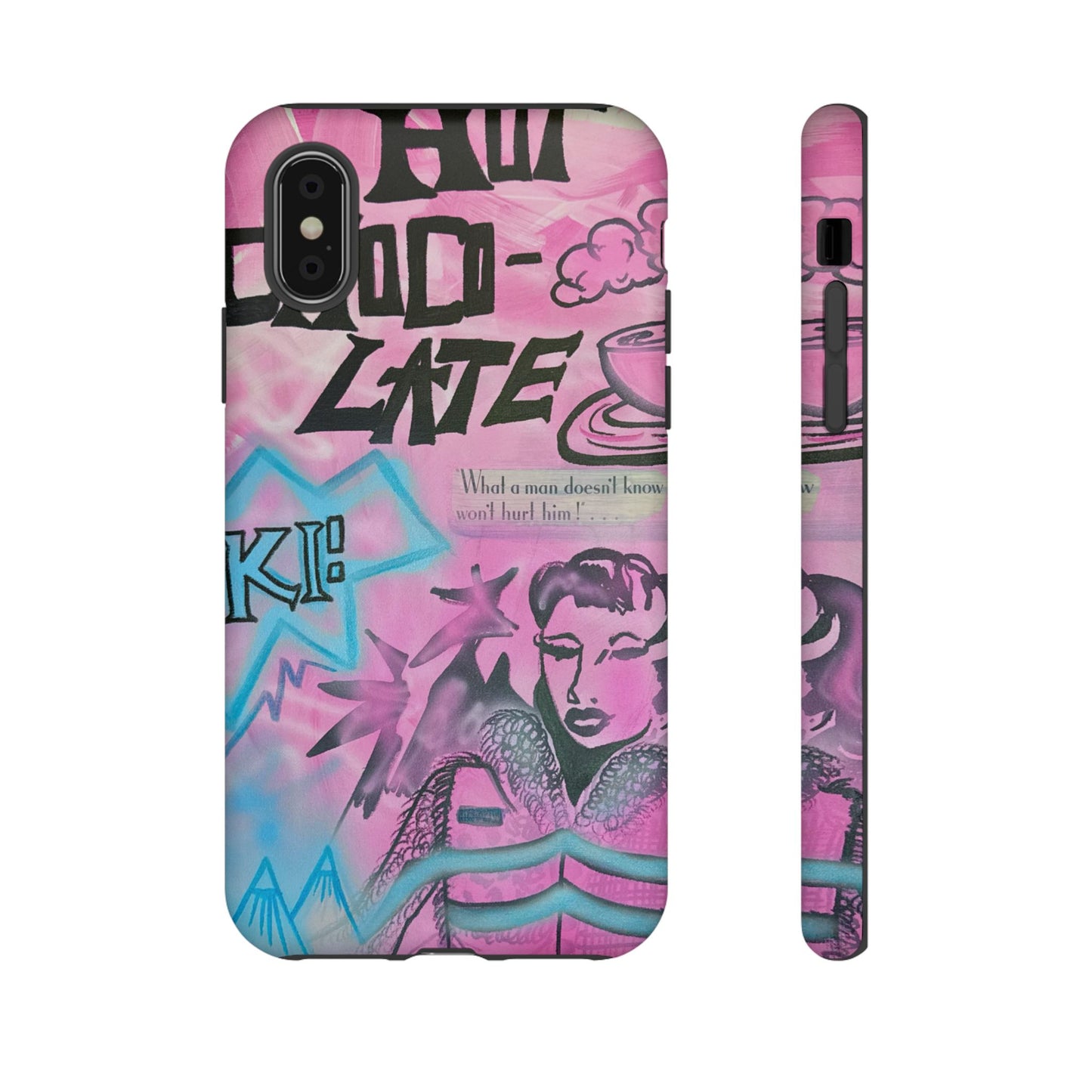 "avant le ski" airbrush iPhone case