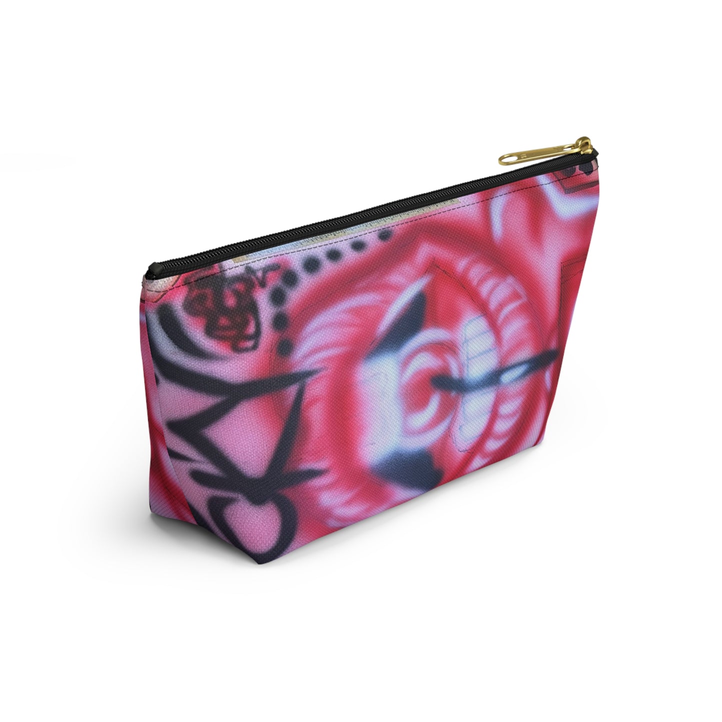 "be happy go lucky" airbrush makeup pouch