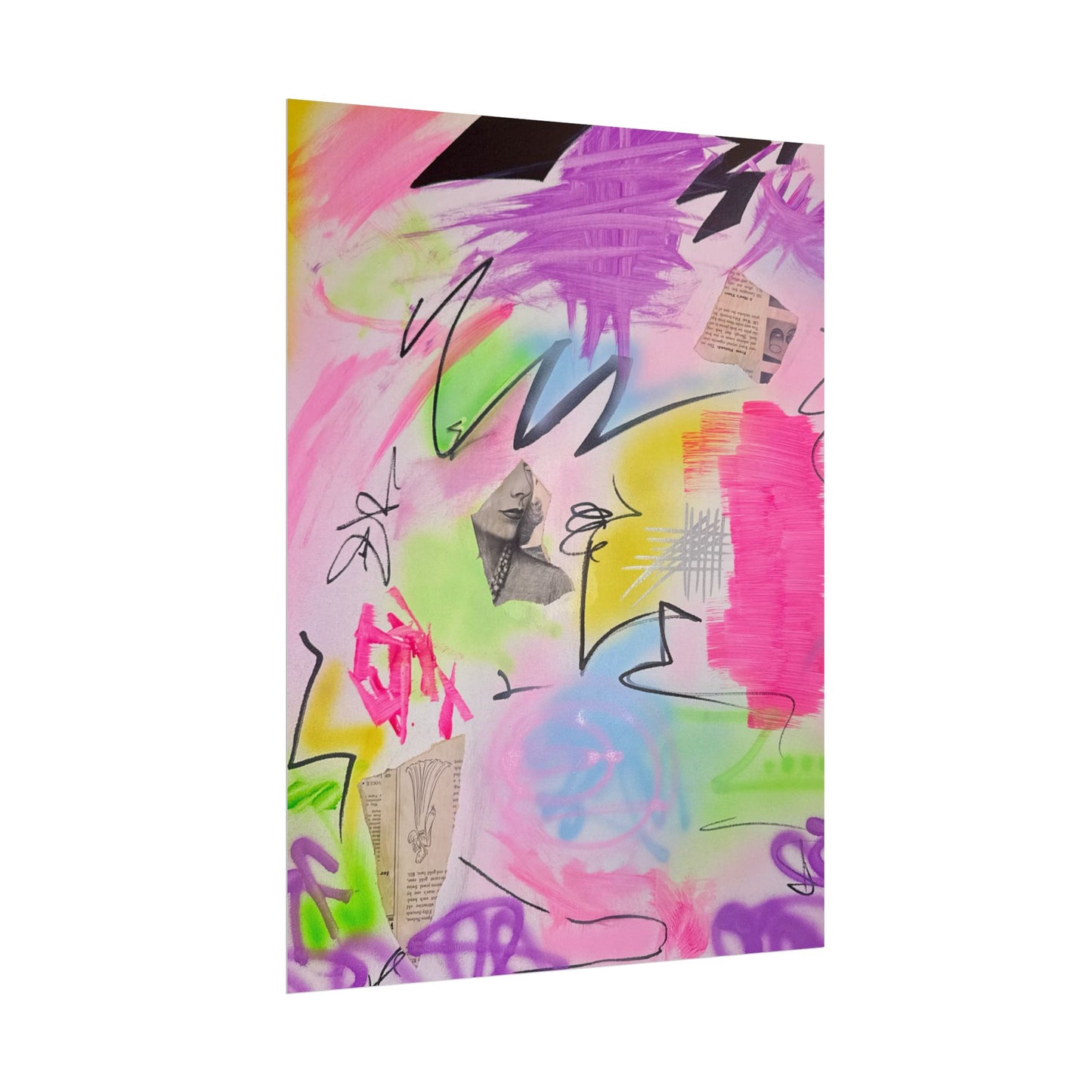 "pastel static" airbrush rolled print