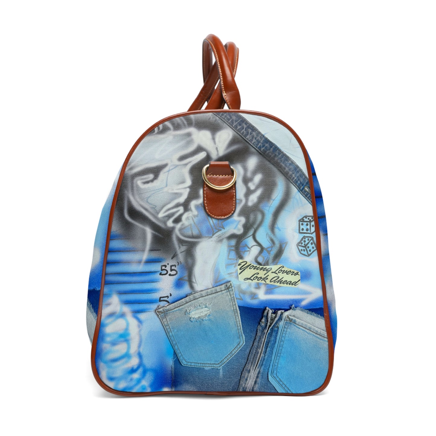 "young lovers" airbrush waterproof travel bag