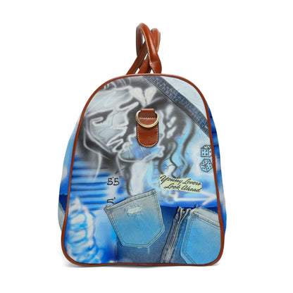 "young lovers" airbrush waterproof travel bag