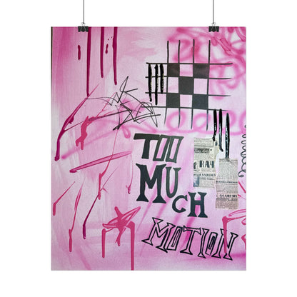 "too much motion" airbrush rolled print