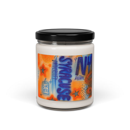 "syracuse" airbrush soy candle