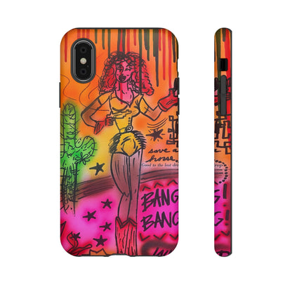 "wild, wild west" airbrush iPhone case