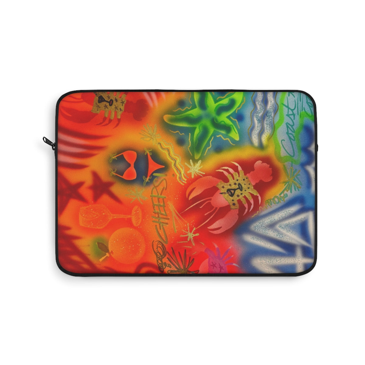 "tipsy lobster" airbrush laptop sleeve