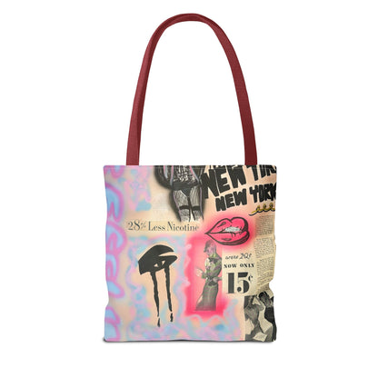 "new york, new york" airbrush tote bag