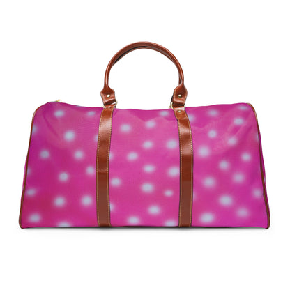 "bubblegum polka dot" airbrush waterproof travel bag