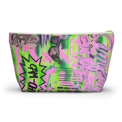 "green camo" airbrush makeup pouch