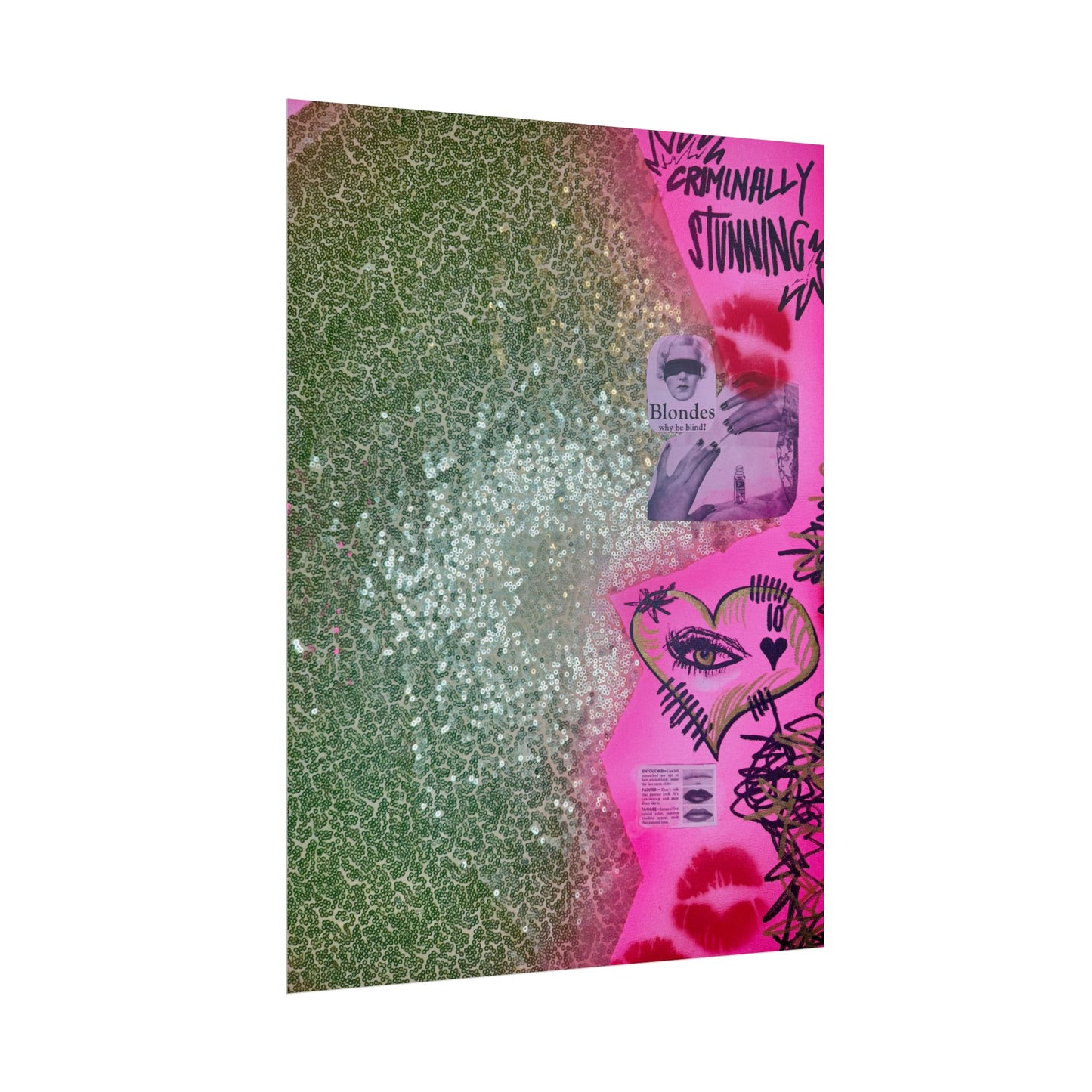 "glitter gloss" airbrush rolled print