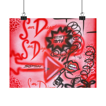 "san diego" airbrush horizontal print