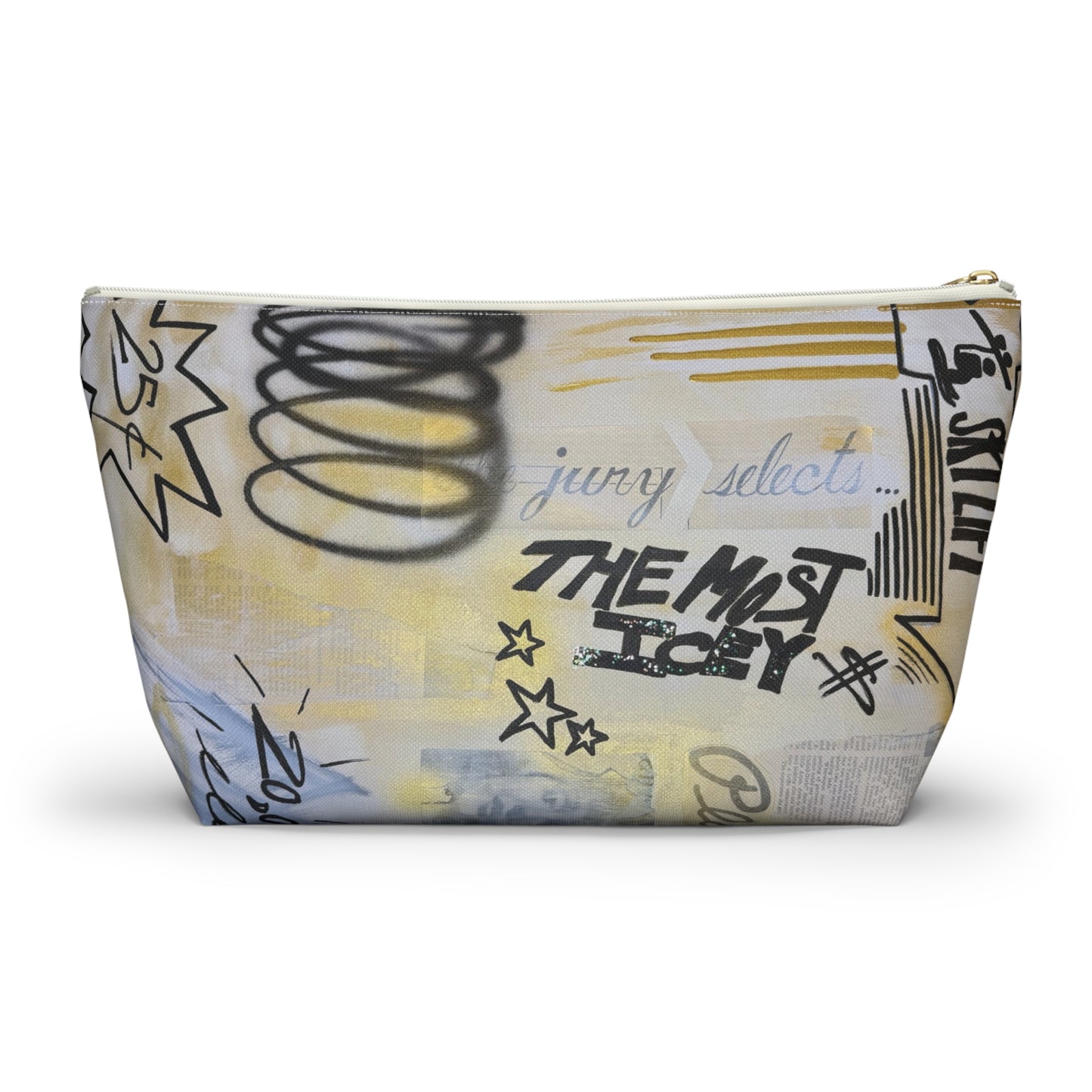 "golden glacier" airbrush makeup pouch