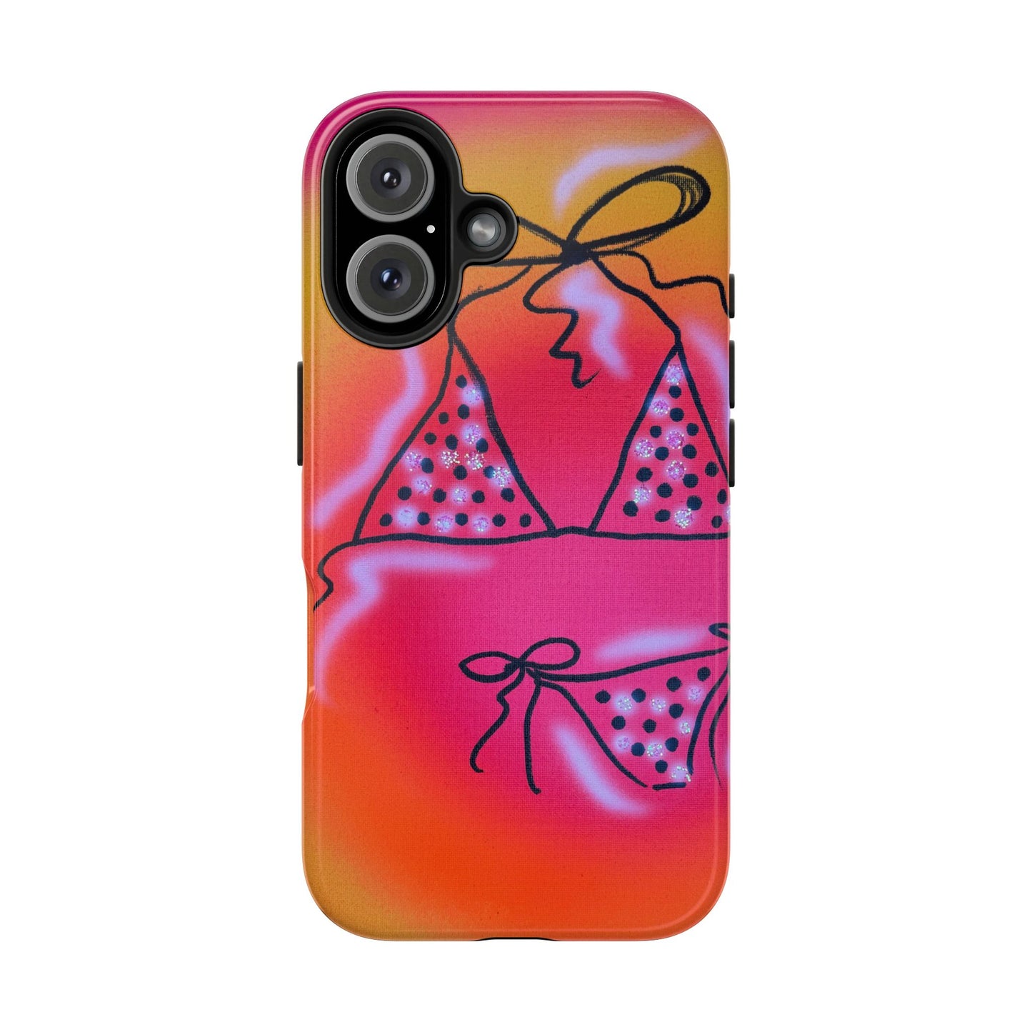 "glitter bikini" airbrush iPhone case