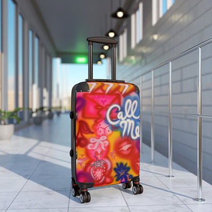 "call me" airbrush suitcase