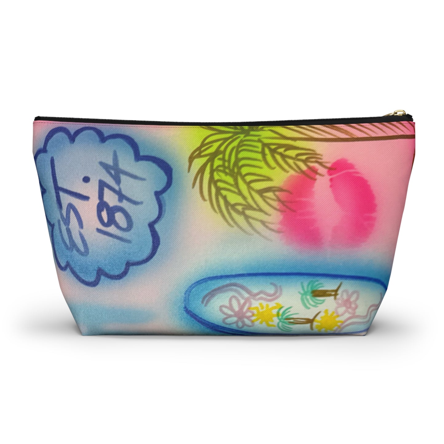 "in the wave" airbrush makeup pouch