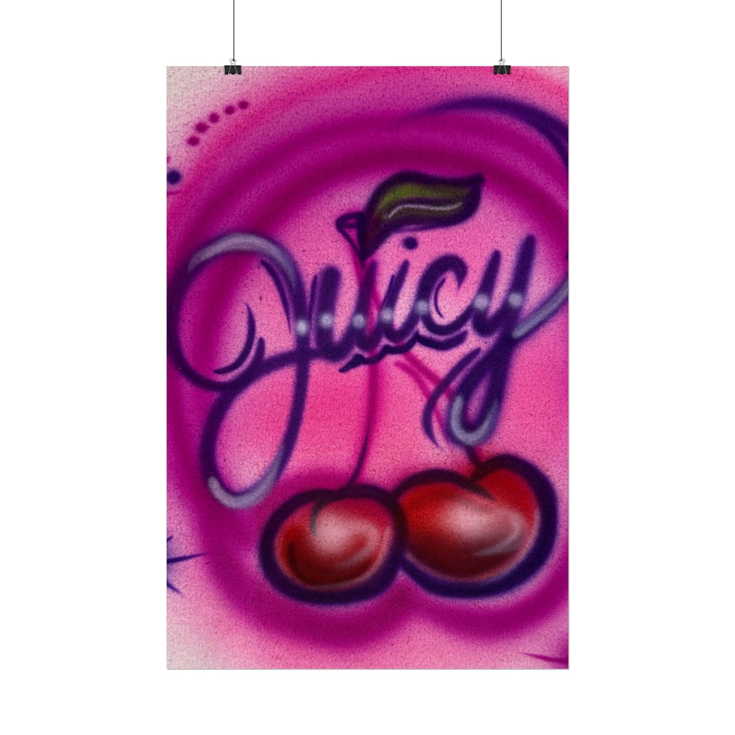 "juicy" airbrush rolled print