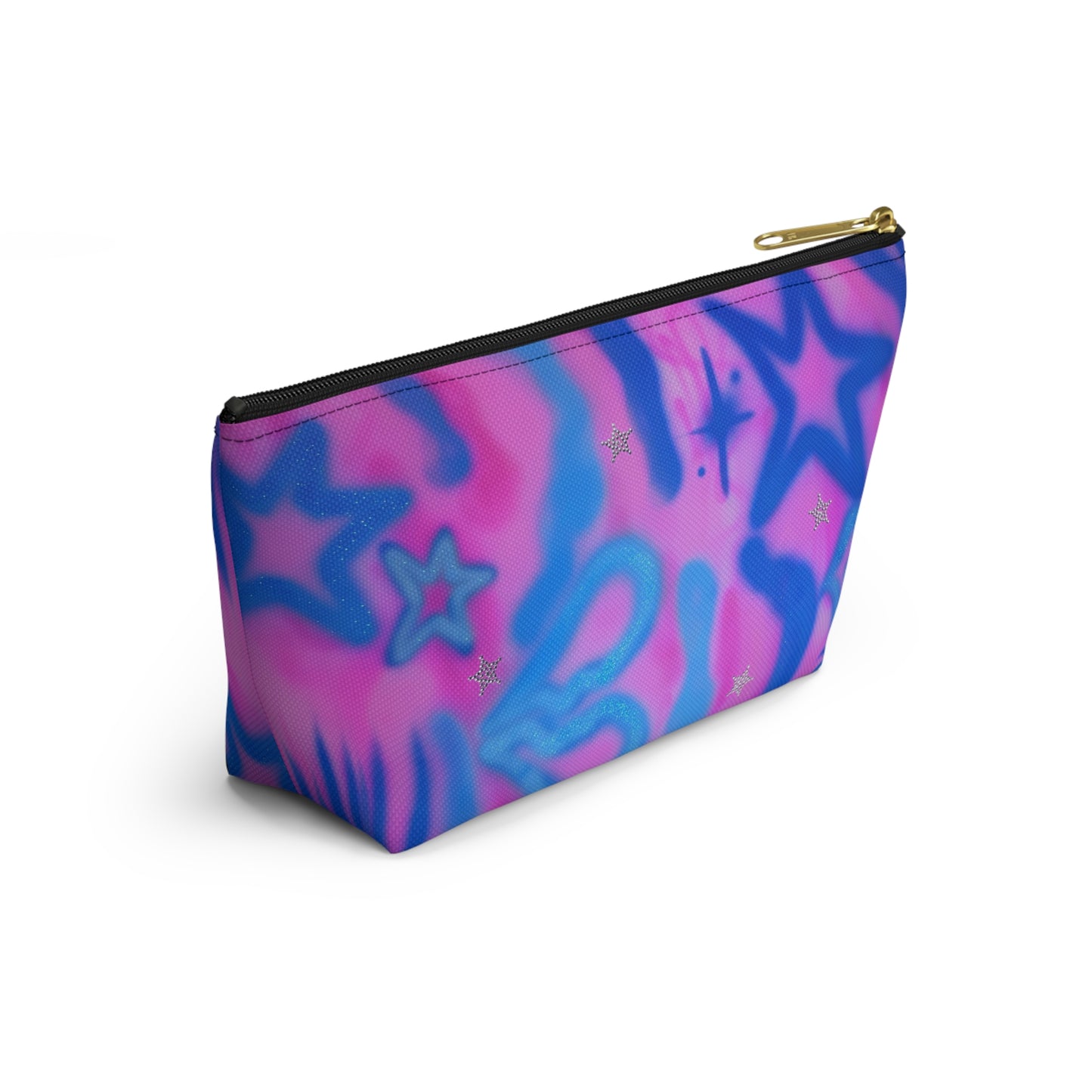 "blue camo" airbrush makeup pouch