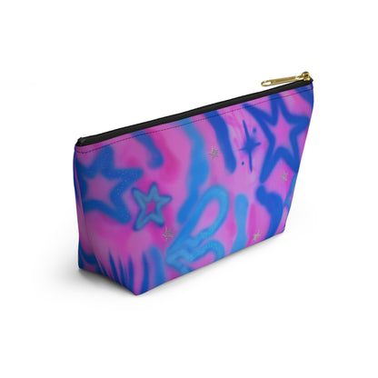 "blue camo" airbrush makeup pouch