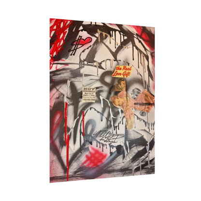 "real love" airbrush rolled print