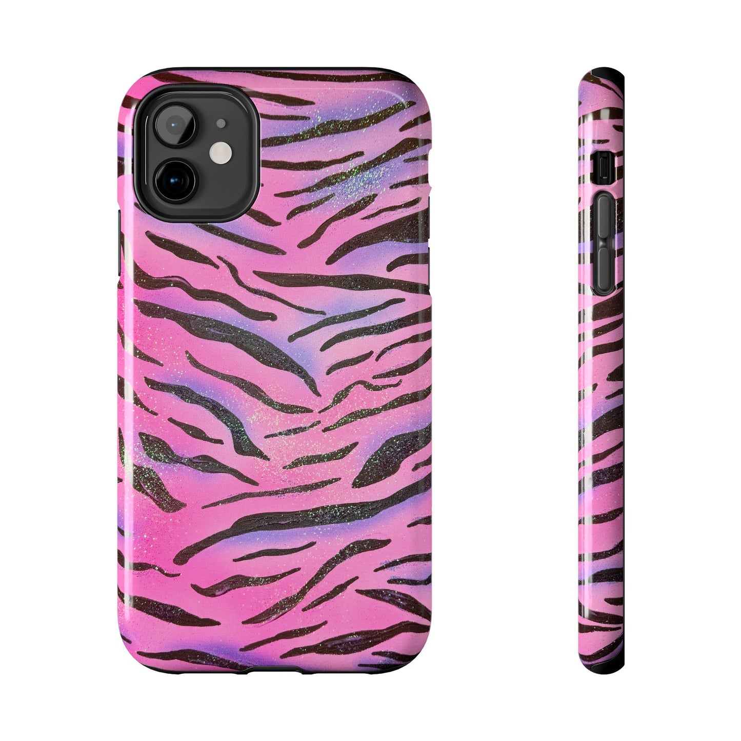 "glitter zebra" airbrush iPhone case