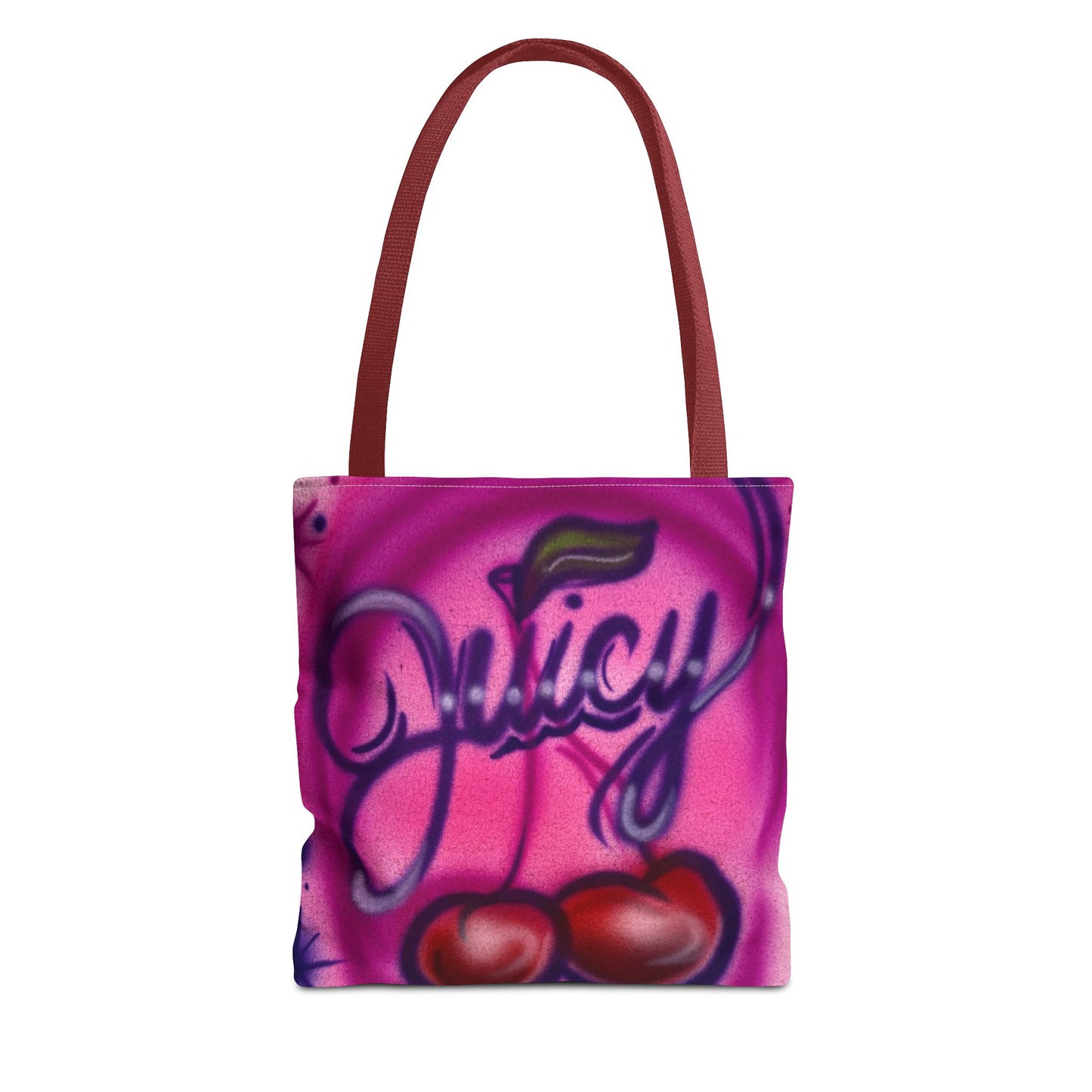 "juicy" airbrush tote bag