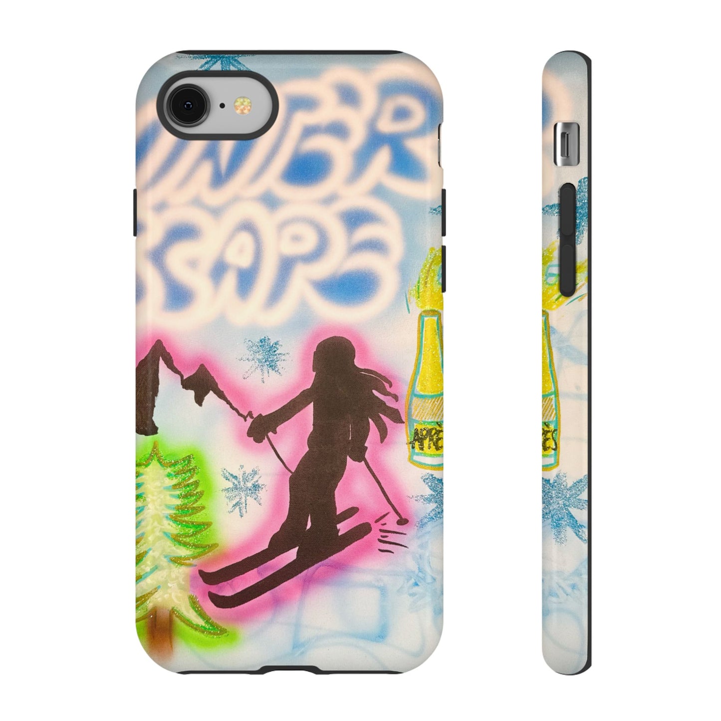 "winter escape" airbrush iPhone case