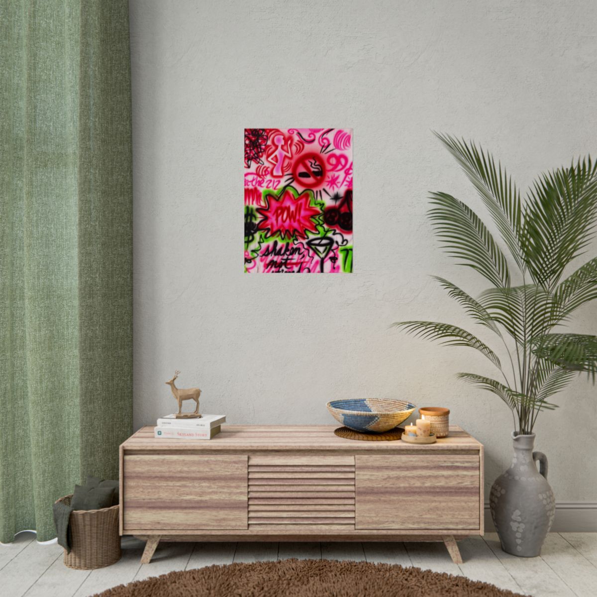 "in the 212" airbrush rolled print