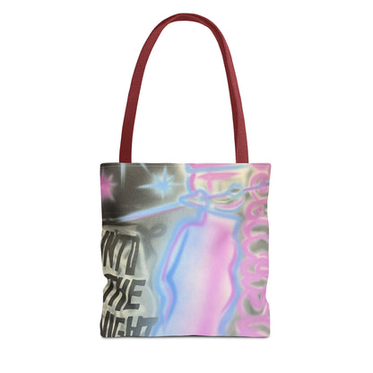 "into the night pt. 2" airbrush tote bag