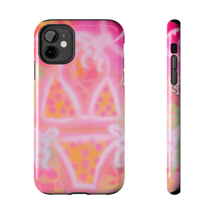 "yellow polka dot bikini" airbrush iPhone case
