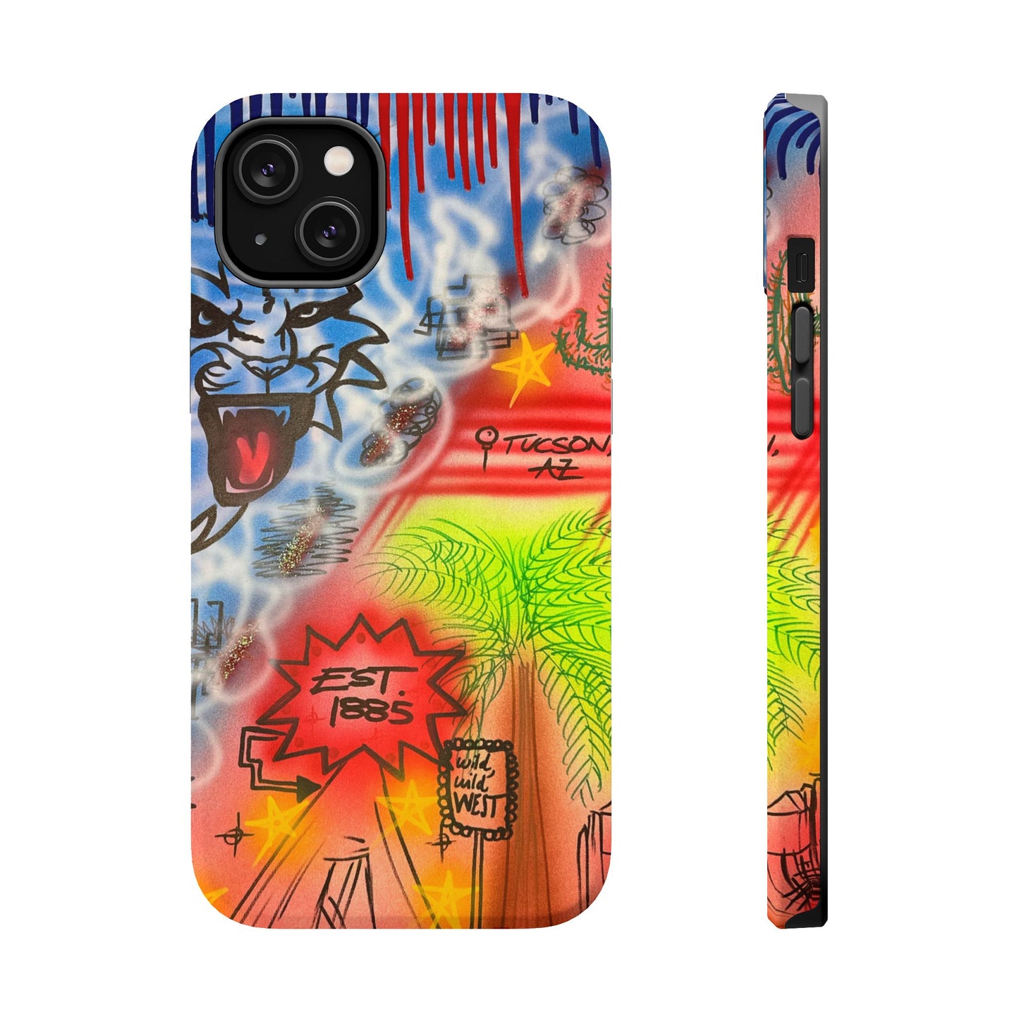 MagSafe "university of arizona pt. 2" airbrush iPhone case