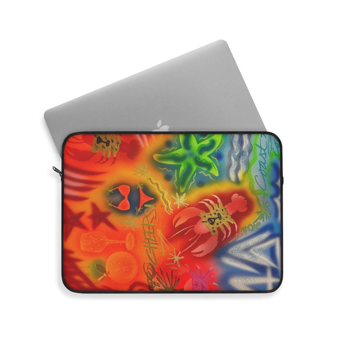 "tipsy lobster" airbrush laptop sleeve