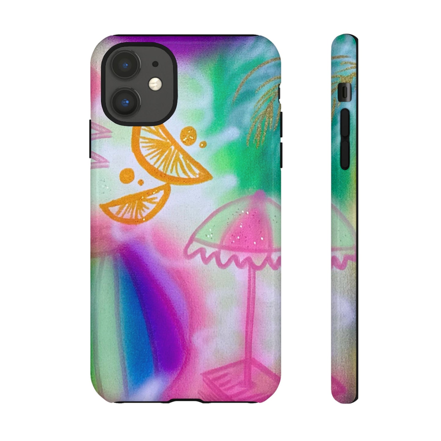 "on the beach" airbrush iPhone case