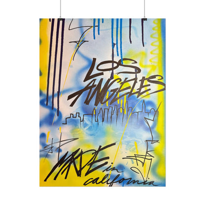 "los angeles" airbrush rolled print