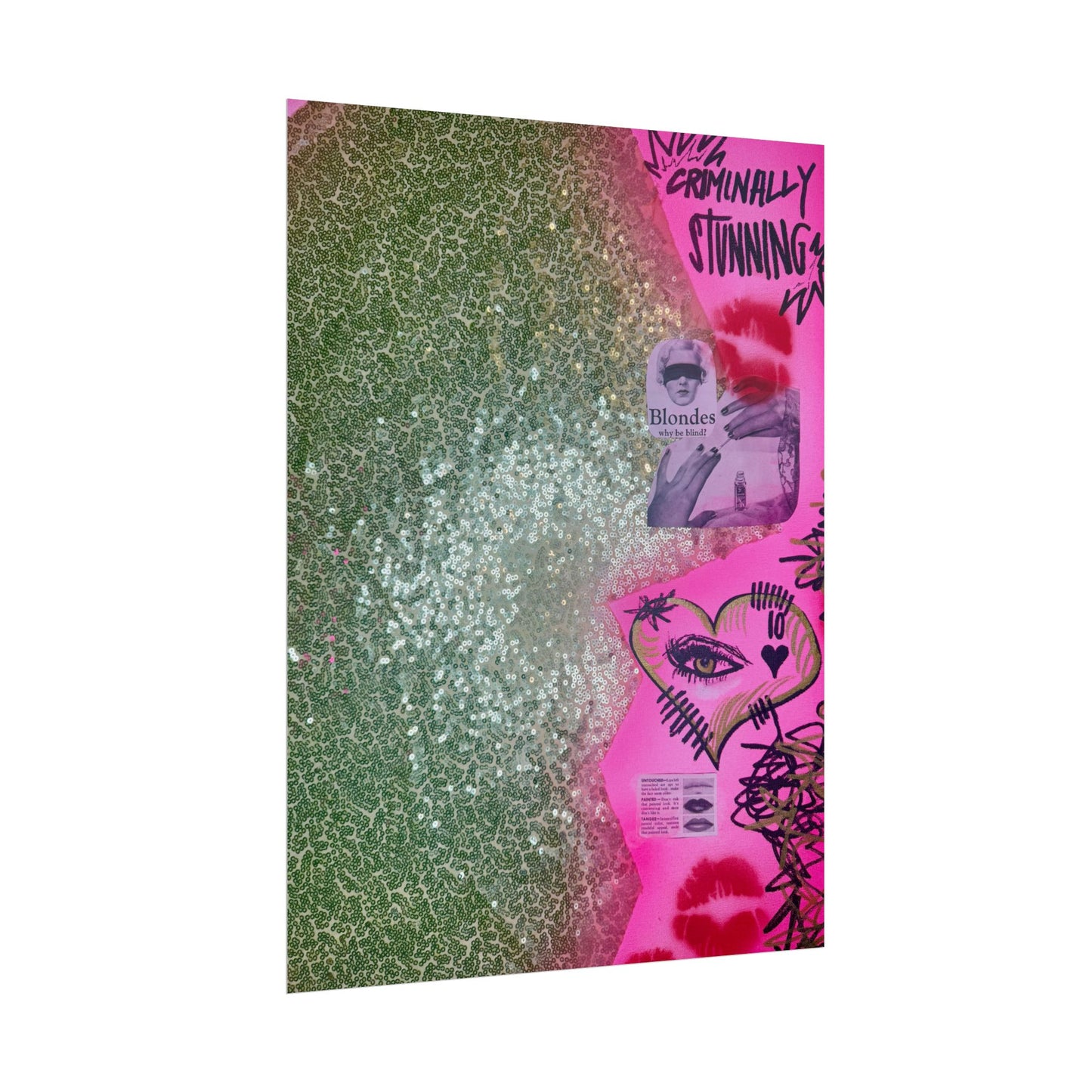 "glitter gloss" airbrush rolled print