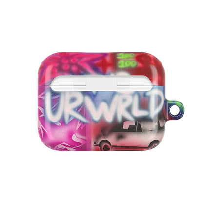 "it's ur WRLD" airbrush airpod cases