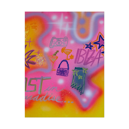 "ibiza" airbrush rolled print