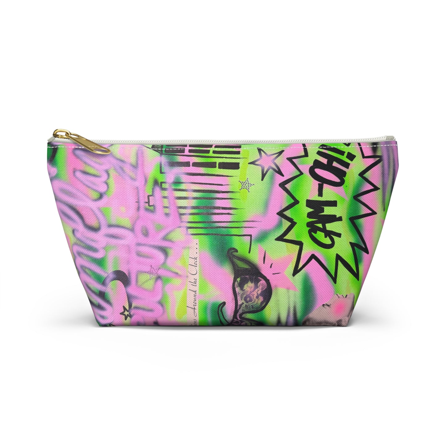 "green camo" airbrush makeup pouch