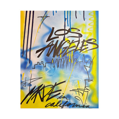"los angeles" airbrush rolled print