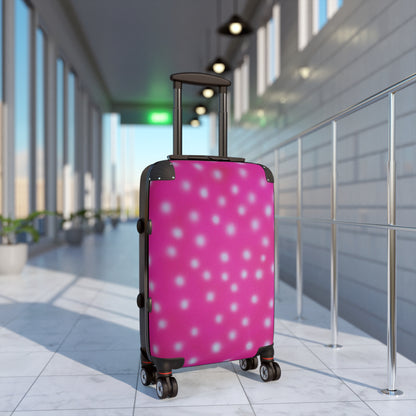 "bubblegum polka dot" airbrush suitcase