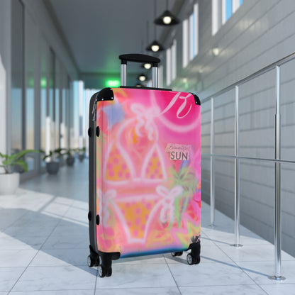 "santa monica strawberry" airbrush suitcase