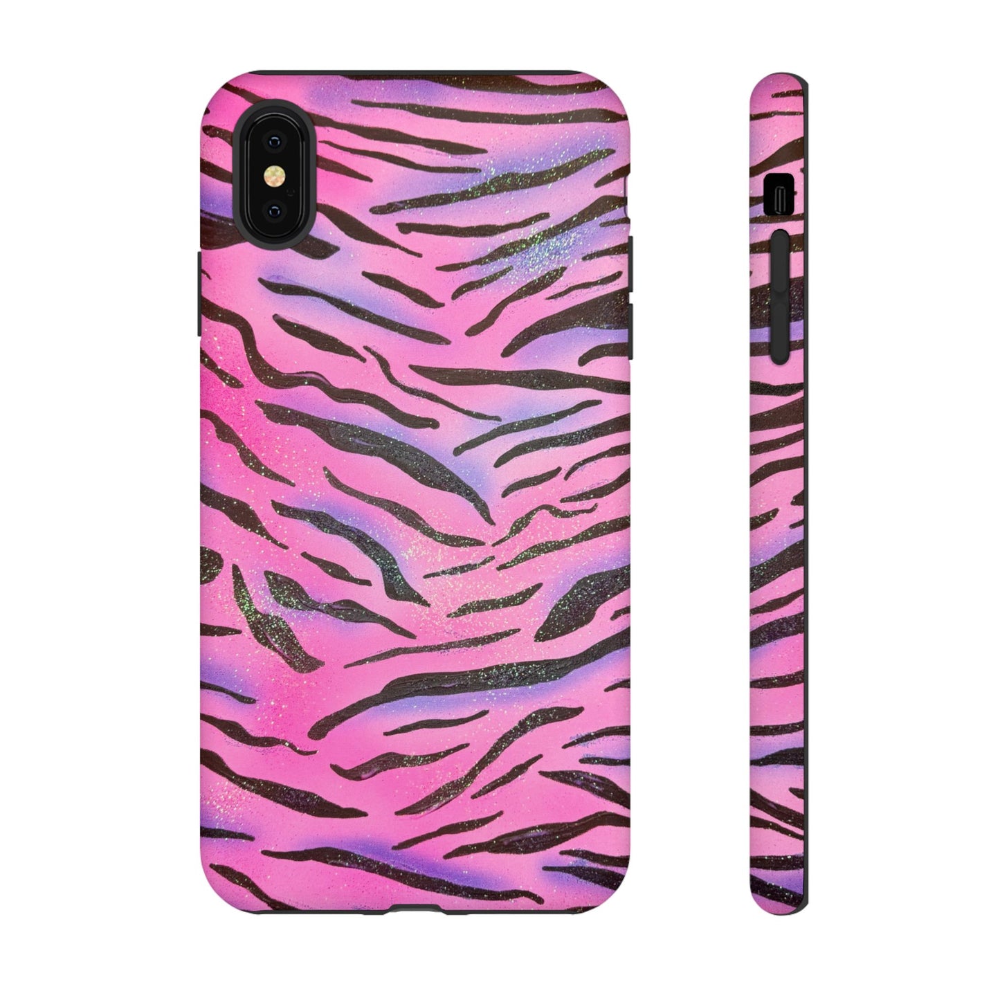 "glitter zebra" airbrush iPhone case
