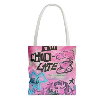 "avant le ski" airbrush tote bag