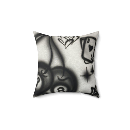 "hidden ace" airbrush pillow