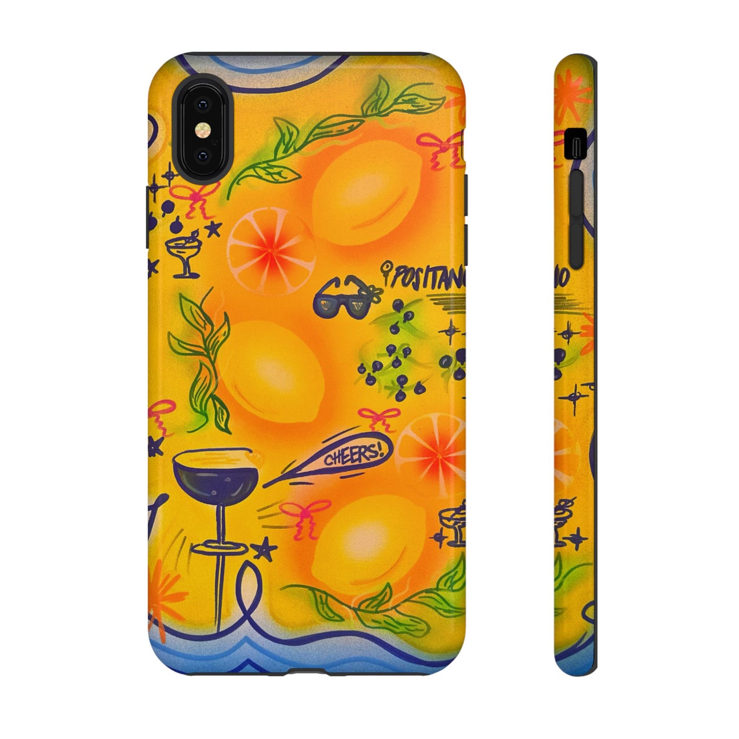 "citrus coastline" airbrush iPhone case