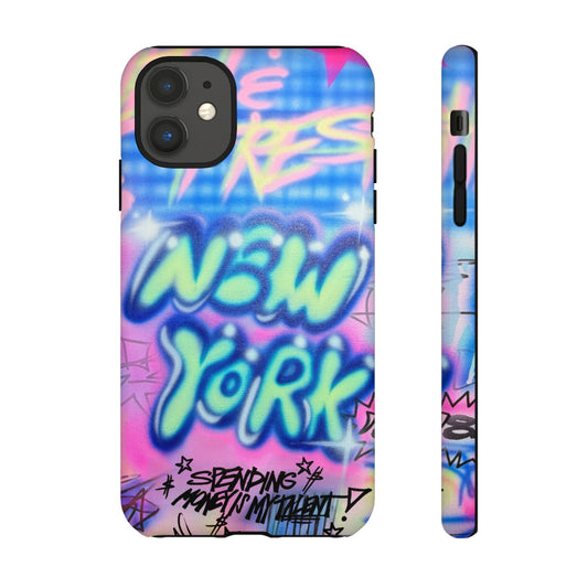 "spending $$ is my talent" airbrush iPhone case
