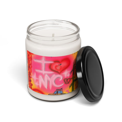 "in the city" airbrush soy candle