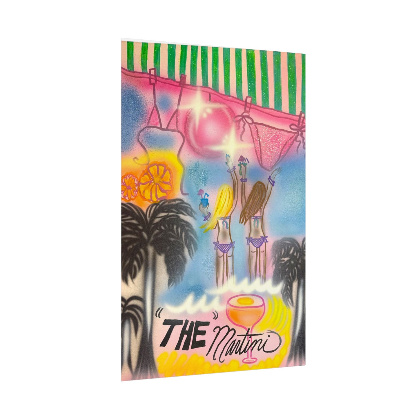 "kinis & tinis" airbrush rolled print
