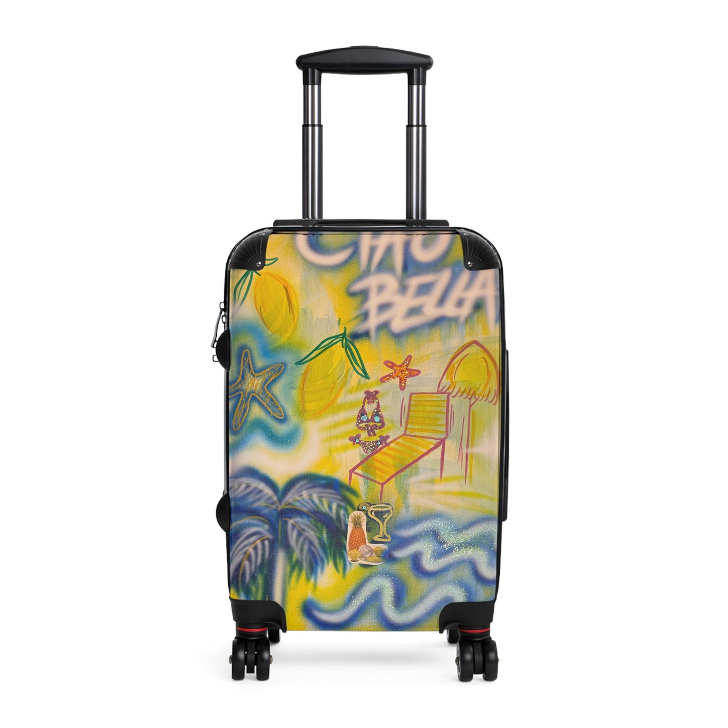 "ciao bella" airbrush suitcase