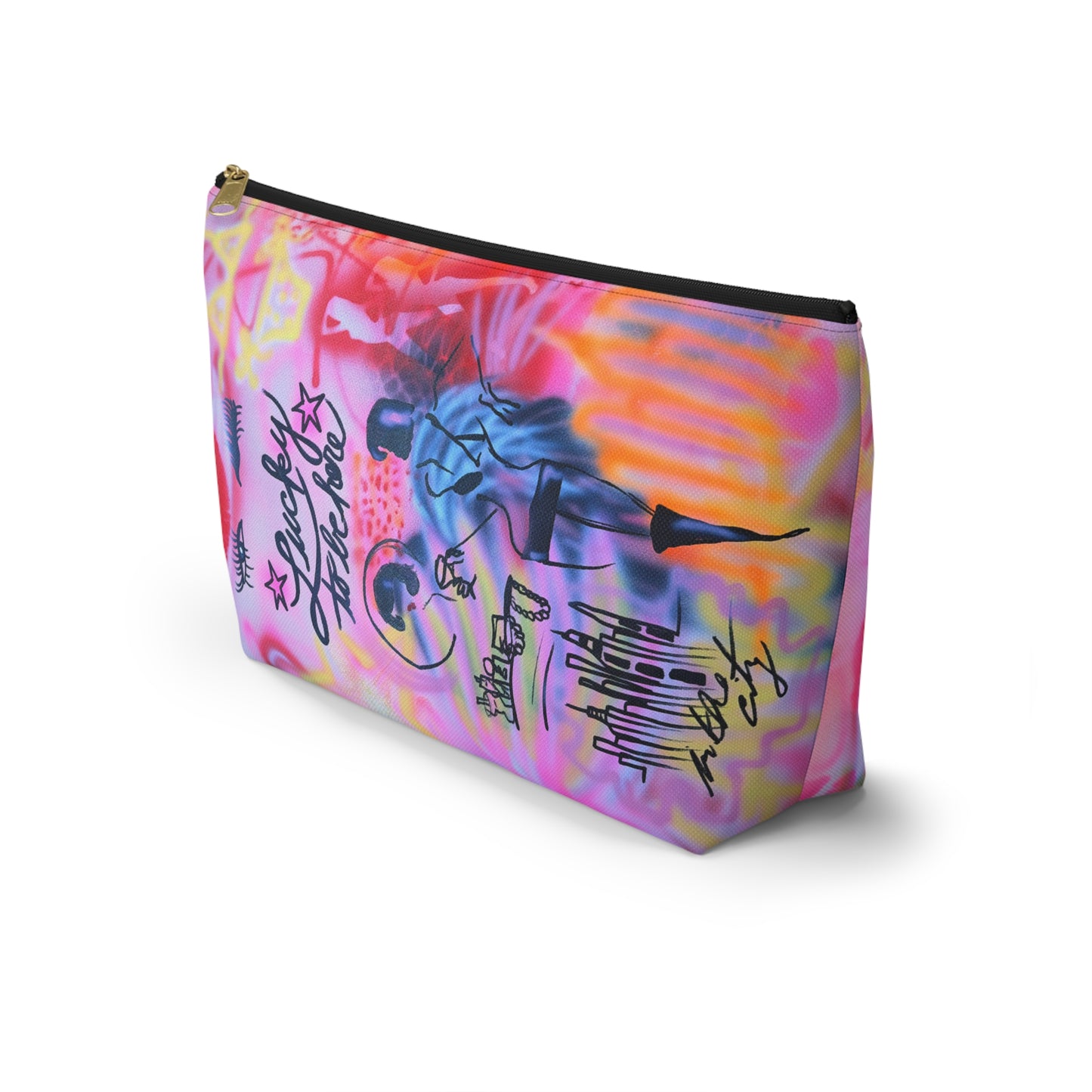 "spring in the city" airbrush makeup pouch